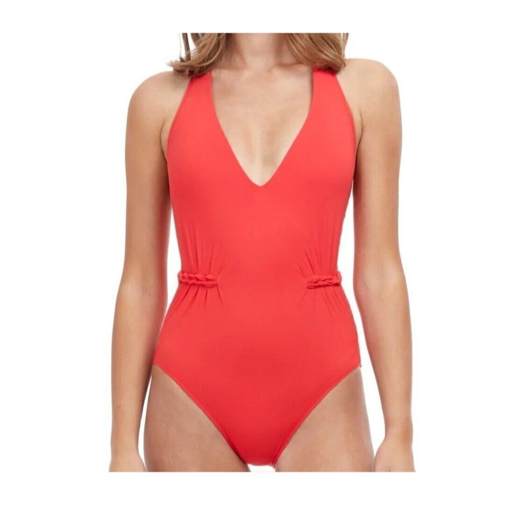 GOTTEX Braided Elegance V-Collar One-Piece. Size 10. NWT $168
